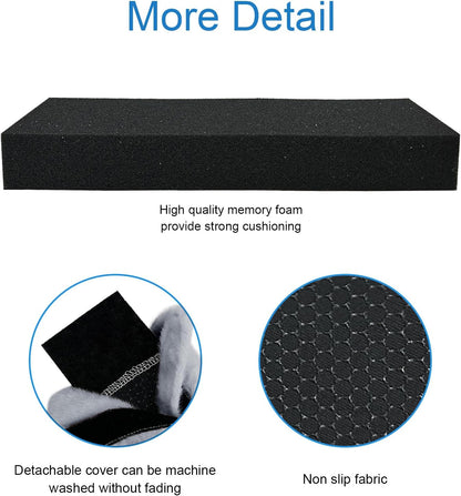 SPRING SEAON Wheelchair Armrest Covers 2 Pack Soft Memory Foam Wheelchair armrest Pads Wicking Washable for Office Transport Chair (Black)