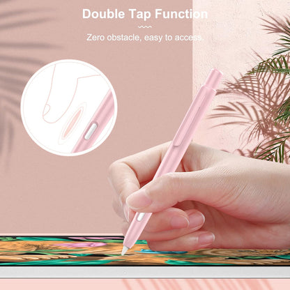 MoKo Holder Case Compatible with Apple Pencil 2nd Generation, Retractable Protective Apple Pencil Cover with Sturdy Clip, Hard PC Apple Pencil Case, Support Double-Tap, Dark Purple