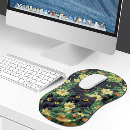 Hokafenle Ergonomic Mouse Pad Wrist Support, Wrist Rest Mousepad for Carpal Tunnel Pain Relief with Integrated Memory Foam Slope Massage Bulge (11.8x7.9 inch,Topographic Contour)