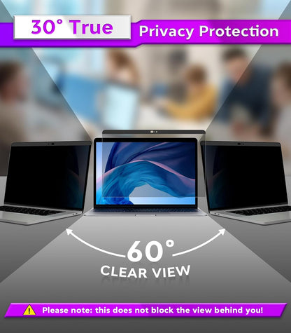 PYS Magnetic Laptop Privacy Screen Filter 15.6 Inch 16:9 - Detachable Computer Screen Privacy Shield, Anti-Glare Blue Light, Removable 15.6" Screen Protector for Lenovo, HP, Dell, Acer, ASUS