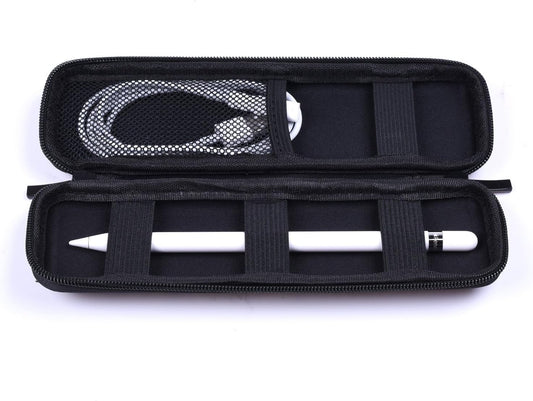 Cosmos Black Color EVA Hard Shell Stylus Pen Pencil Case Holder Compatible with Apple Pencil, Wacom Stylus Executive Fountain Pen, Ballpoint Pen, Stylus Touch Pen