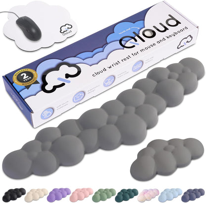 Purple Cloud Keyboard Wrist Rest – Create-ables Qloud Purple Wrist Rest for Computer Keyboard and Mouse, Ergonomic Memory Foam Wrist Pad with Non-Slip Base, Includes Cloud Mouse Pad