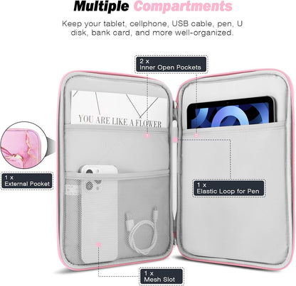 MoKo 9-11 Inch Tablet Sleeve Case, Fits New 11inch iPad Air M4/Pro M5, iPad A16 11", i-Pad 10/9/8/7th/Air 5/4th 10.9"/10.2", Tab S9/S8 11", Protective Bag Carrying Case with Pocket, Dark Gray