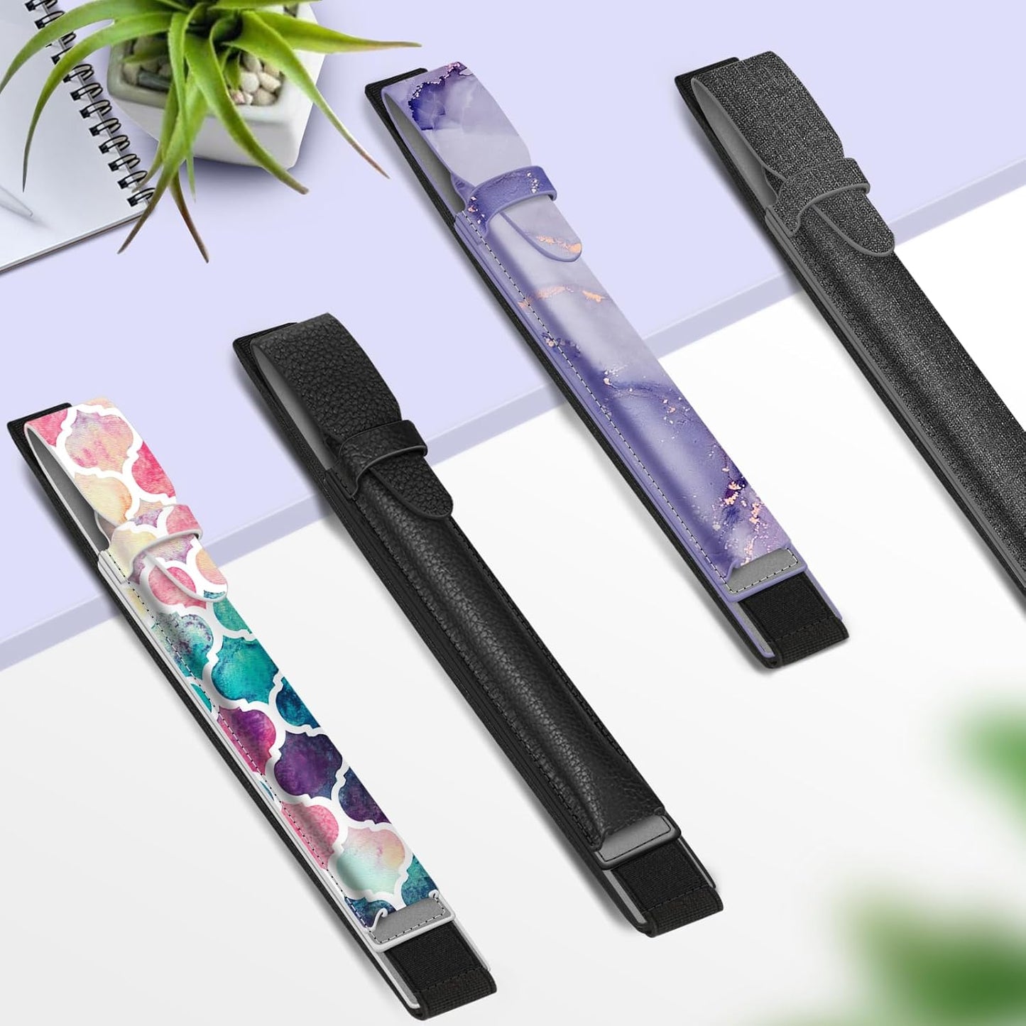 Fintie Pencil Holder Compatible with Remarkable 2, Stylus Pouch PU Leather Pen Sleeve Portable Elastic Pencil Case Cover for Remarkable 2/BOOX/Scribe Stylus Pen