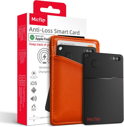 Wallet Tracker Card (Both iOS and Android) | No Monthly Fee | Waterproof | Wireless Charging | Anti-Lost, Thin Bluetooth Smart Card Finder for Wallet, Luggage, Backpack