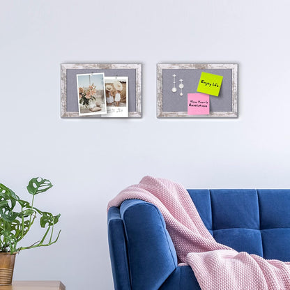 Cork Board Bulletin Board, 11.8x8.6 inches Mini Decorative Hanging Framed Cork Boards for Walls, Pin Board Vision Board for School Home Office, Bulletin Board with Wooden Frame(2230,WH,1p)
