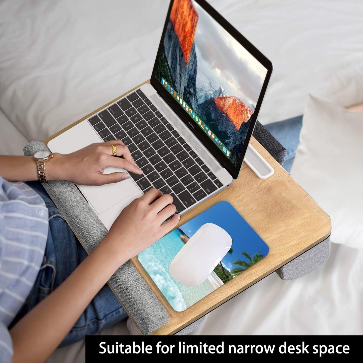 Audimi Small Mouse Pad 6 x 8 Inch, Mini Mouse Pad Thick for Laptop Wireless Mouse Home Office Travel, Portable & Washable (Black)