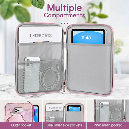 Dadanism 9-11" Tablet Sleeve Bag Carrying Case for iPad (A16) 11th Gen 11", iPad 10th Gen 10.9" Air 5/4, iPad Air M4/Pro 11", iPad 9/8/7th, Galaxy Tab A11+ Plus 11", Remarkable 2 10.3", Black