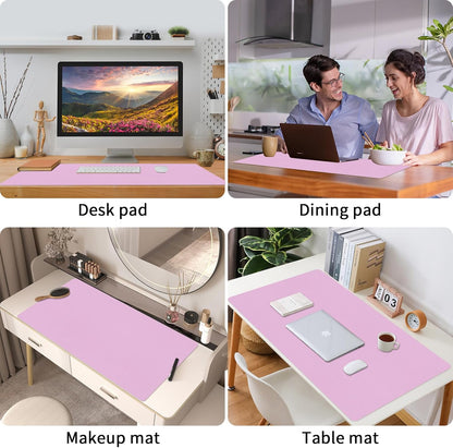 Bloss Leather Desk Pad and Keyboard Wrist Rest, Large Mouse Pad + Keyboard Pad+Mouse Wrist Support, Non-Slip Desk Mat Protector for Office, Home(31.5×15.7 Inches,Beige) - Colors B