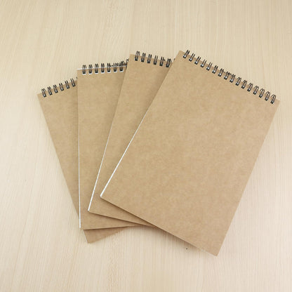 4 Pack Graph Paper Notebook, A5 Top Wirebound Grid Spiral Notebook 5.8" x 8.3",60 Sheets,5mm x 5mm Grid Paper,Grid Notepad for Students, Math, Engineering (4 Colors)