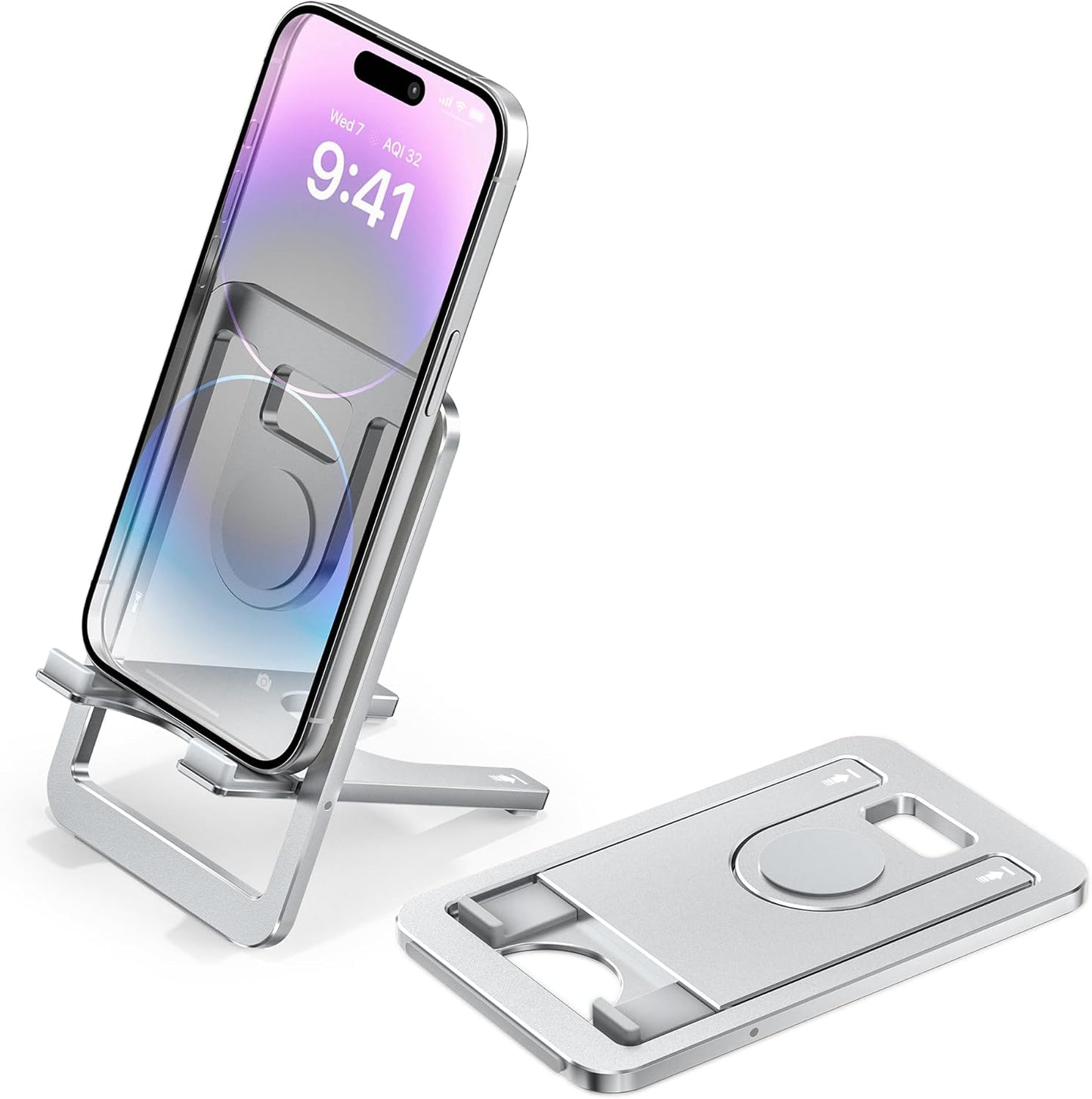 Itramax Tablet Stand for Desk,Foldable iPad Stand Desktop,Adjustable Portable Tabletop Nightstand Holder for Kindle Fire,Scribe,Paperwhite,iPhone 17 16 15,iPad Pro,Air,Mini,Samsung Galaxy Tab S10 S9