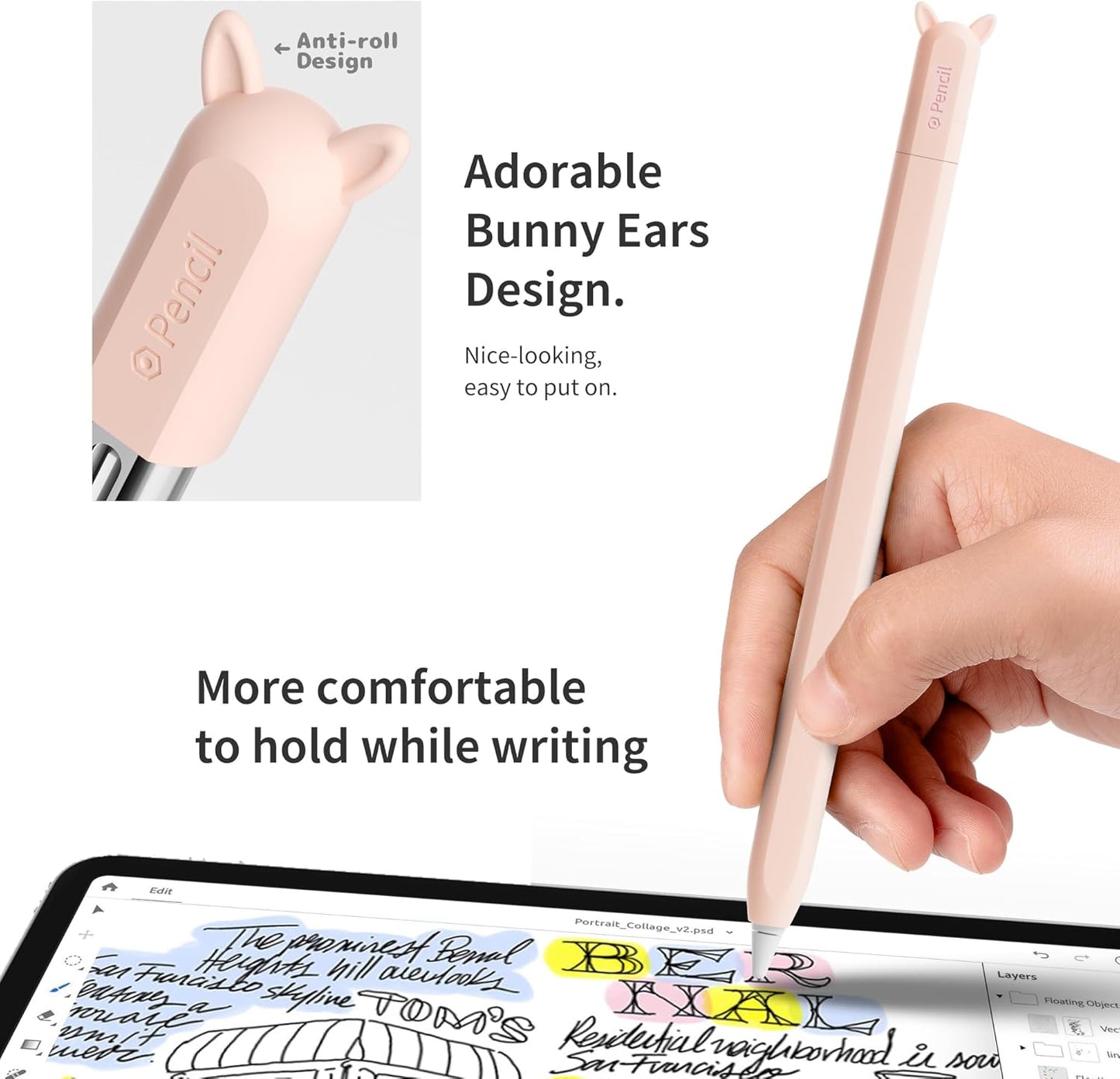 ELETIUO Silicone Case Compatible with Apple Pencil (USB-C),Protective Holder Grip Sleeve with Cap Accessories,Anti-Slip Cover Supports Magnetic Compatible with Apple Pencil 3rd Generation,Carrot