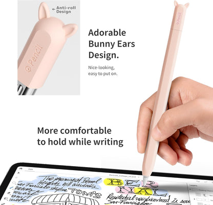 ELETIUO Silicone Case Compatible with Apple Pencil (USB-C),Protective Holder Grip Sleeve with Cap Accessories,Anti-Slip Cover Supports Magnetic Compatible with Apple Pencil 3rd Generation,Carrot