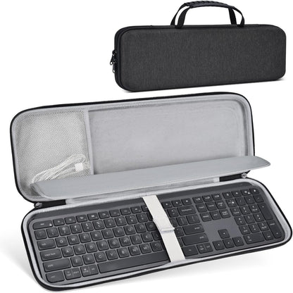 Hard Keyboard Carrying Case for Logitech Pebble Keys 2 K380s & Logitech K380 Bluetooth Keyboard Case + M350 Pebble Mouse Combo, Wireless Keyboard Shockproof Protective Travel Bag, Black
