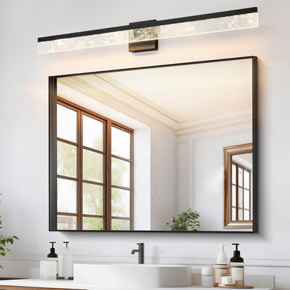 AIJIASI 39-Inch Brushed Gold Vanity Light Fixture, 28W Dimmable LED Modern Light Bar for Bathroom Mirror, Restroom, Bedroom (3000K)