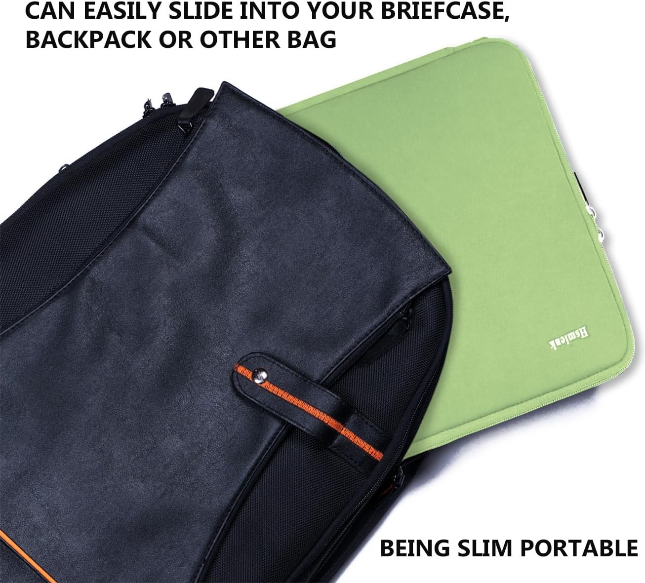 Laptop Sleeve 15.6 Inch, Durable Shockproof Protective Cover Flip Case Briefcase Carrying Computer Bag Case Compatible with 15.6 Inch HP, ASUS, Lenovo, Acer, Notebook, Computer, Black