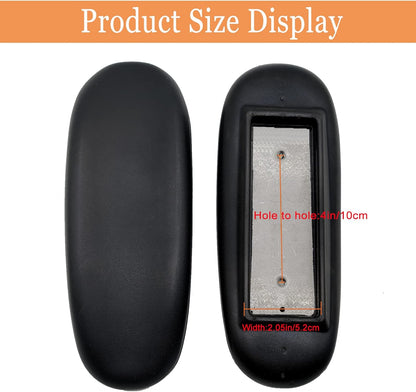 Replacement Office Chair Arm Replacement Armrest Pads Oval Shaped Office Chair Parts Arm Rest for Desk Chair with Mounting Hole Patterns Screws (Fashion)