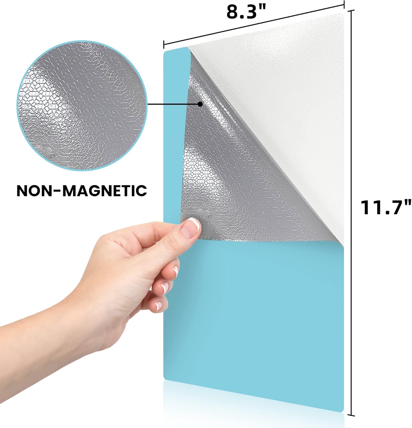 Dry Erase Board Sticker- Whiteboard Stickers-8.27''x11.69'' Removable Dry Erase Sheets- Fridge Dry Erase Paper for Wall/Desk/Refrigerator/Door/Locker/Home/Office/Classroom (White-2Pcs)