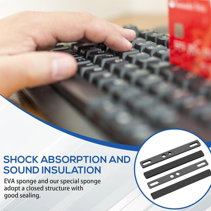 Keyboard Spacebar Foam, 4 Pcs Space Bar Keyboard Foam Silencer Pad Sound Dampeners Keyboards Silencer Sheet Foams and EVA Foams Pad for 6.25u Mechanical Keyboards Space Bar, 1mm and 3mm