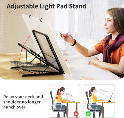 ARTDOT A3 LED Light Pad for Diamond Art Kits for Adults, USB Powered Light Board Kit, Adjustable Brightness with Diamond Painting Tools Detachable Stand and Clips