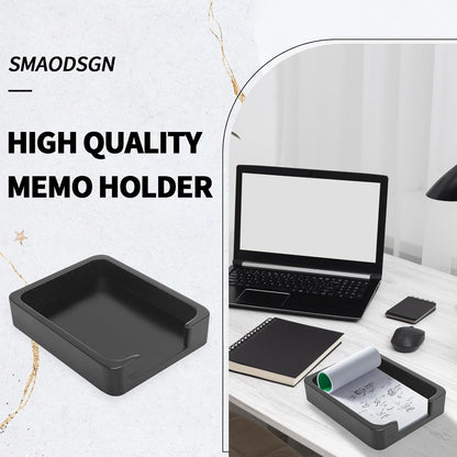 2 PCS 4x6 Memo Holder for Desk Paper Holder Black Wooden Memo Organizer for Desk Paper Tray Index Card Holder Fits 4 x 6 Index Card Cardstock Pads Note for Office School