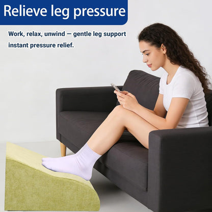 Foot Rest for Under Desk at Work, Ergonomic Under Desk Footrest with Washable Cover for Office, Home & Gaming Leg Elevation Pillow Blue