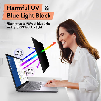 Mamol Magnetic Laptop Privacy Screen 14 inch ,16:10 Aspect Removable Anti Glare Protector Blue Light Privacy Screen Filter,Filter Shield Compatible with HP/Dell/Acer/Asus/Samsung/Lenovo/Thinkpad Envy