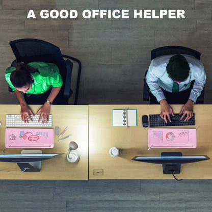 TSJ OFFICE Small Desktop Whiteboard -Glass Dry Erase Board Computer Keyboard Stand White Board Surface Pad with Drawer, Desk Organizers with Accessories for Office, Home, School Supplies - White