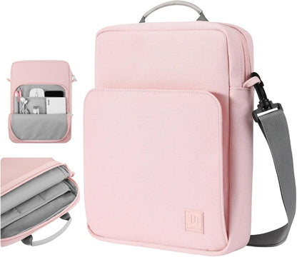 Dadanism 9-11 Inch Tablet Sleeve Bag Carrying Case with Shoulder Strap for iPad (A16) 11", iPad 10th Gen 10.9", iPad Air M4/Pro M5 11", iPad 9/8/7th 10.2", Galaxy Tab A11+ Plus 11", Cloudy Pink