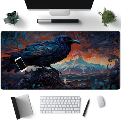 World Map Desk Mat Historical World Map Desk Pad Extra Large Computer Mouse Pad XL Black Topographic Mousepad Keyboard Pad for Desk Gaming Computer Laptop Office Non-Slip Desk Pad 31.5x11.8 in