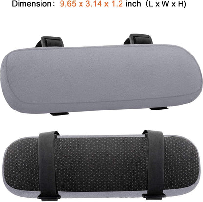 MOSISO Chair Armrest Pads (2 Pack), Memory Foam Home/Office Chair Arm Rest Covers Comfy Computer Gaming Elbow Cushion Removable Washable Elbow Support Forearm Pressure Relief, Black