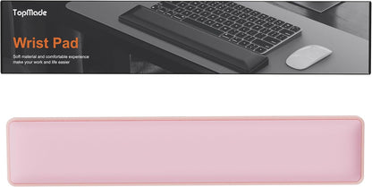 TopMade Keyboard Wrist Rest, Cooling Gel & Upgrade Soft Memory Foam Design Wrist Support for Keyboard, Full-Size Keyboard Hand Rest Pad, Ergonomic Palm Rest for for Long Hours of Work, Gaming, Black