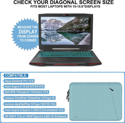 Laptop Sleeve Case 13.3 inch, Shockproof Protective Computer Cover with Accessories Pocket, Portable Laptop Bag Compatible with MacBook Air/Pro 13-13.3 inch, Compatible for MacBook Pro 14 inch, Black | Shockproof