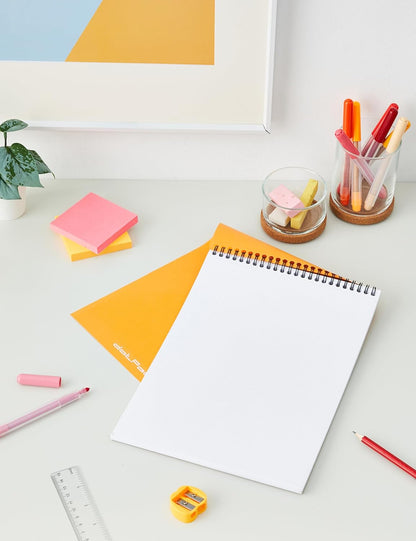 Rhodia #16 Wirebound Notepad 5.8" x 8.3" Dot Pad, Orange Cover