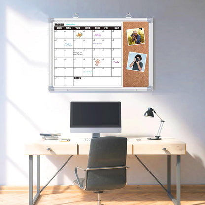 Weekly Planner Whiteboard, Weekly Dry Erase Board for Wall 16" x 12", Double-Sided Weekly Calendar Whiteboard with Pen Tray & Hook, Hanging Writing Schedule Board for Home, School, Office