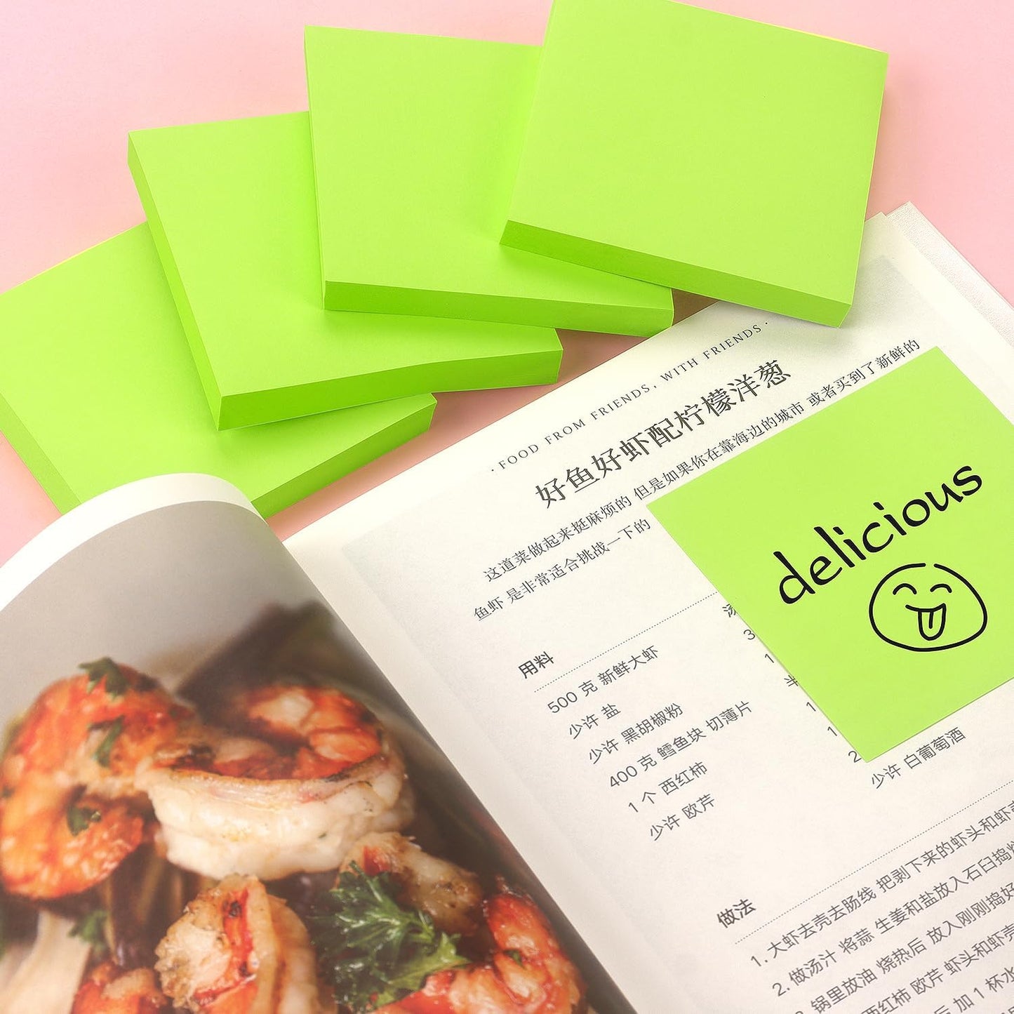 Osboo Sticky Notes 3x3 Pop Up Self-Stick Notes Pads with 6 Bright Colors, Easy to Post for Office, School, Home, 6 Pads/Pack, 100 Sheets/Pad(Pop Up)