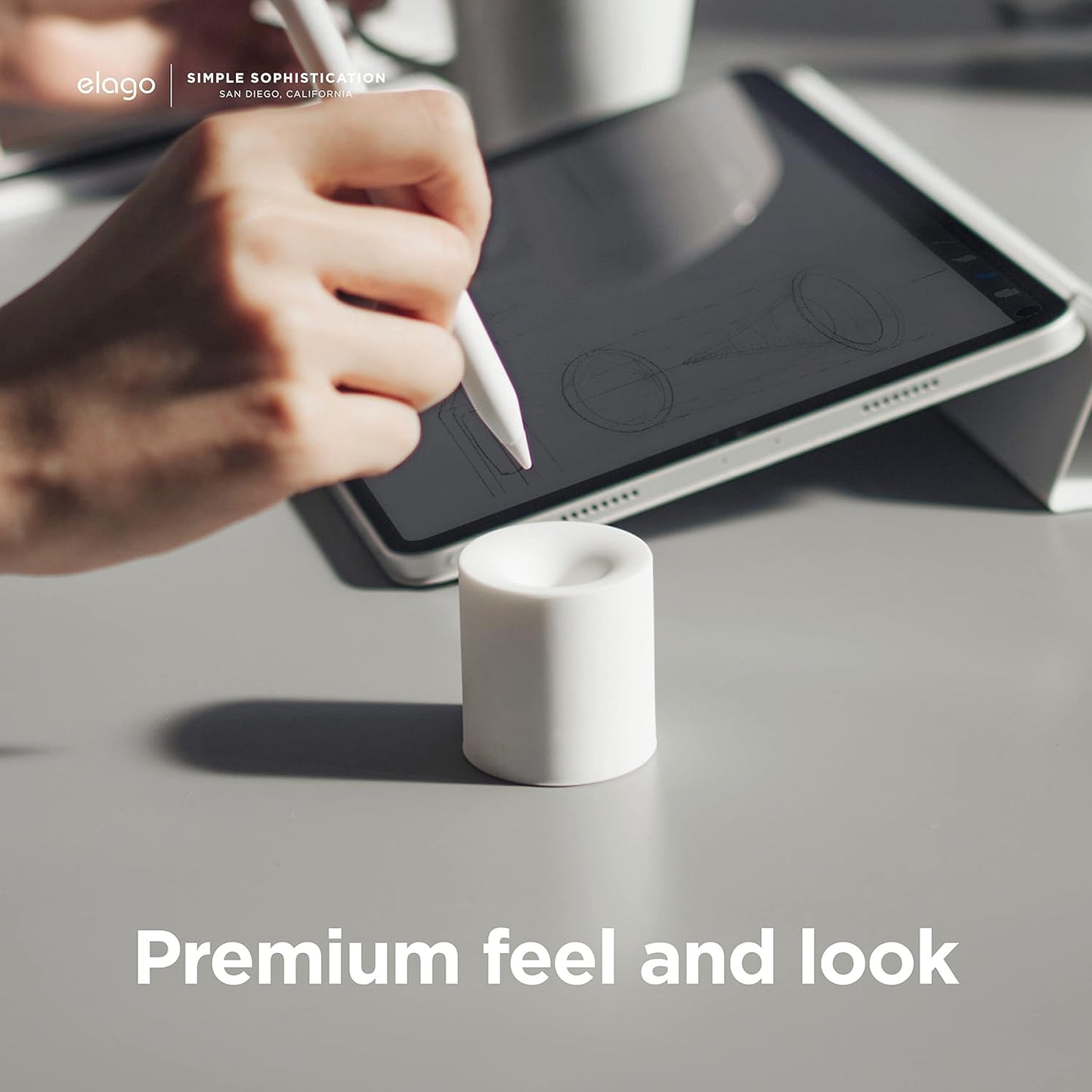 elago Pencil Stand Compatible with Apple Pencil Pro, Apple Pencil (1st & 2nd Generation) and Apple Pencil (USB-C) and Any Tablet Stylus with or Without Pencil Case or Sleeve [Black]
