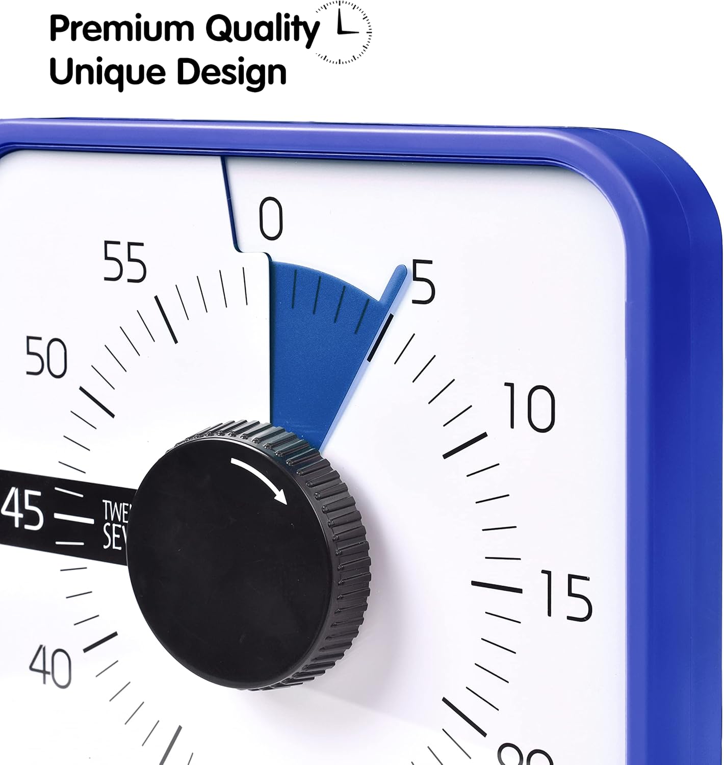 Visual Timer 7.5 inch; 60 Minute 1 Hour Countdown Timer for Kids Classroom Teaching Tool Home Office Meeting, Mechanical Countdown Clock for Exam Time Management Magnetic, Sky Blue with Colorful Disc