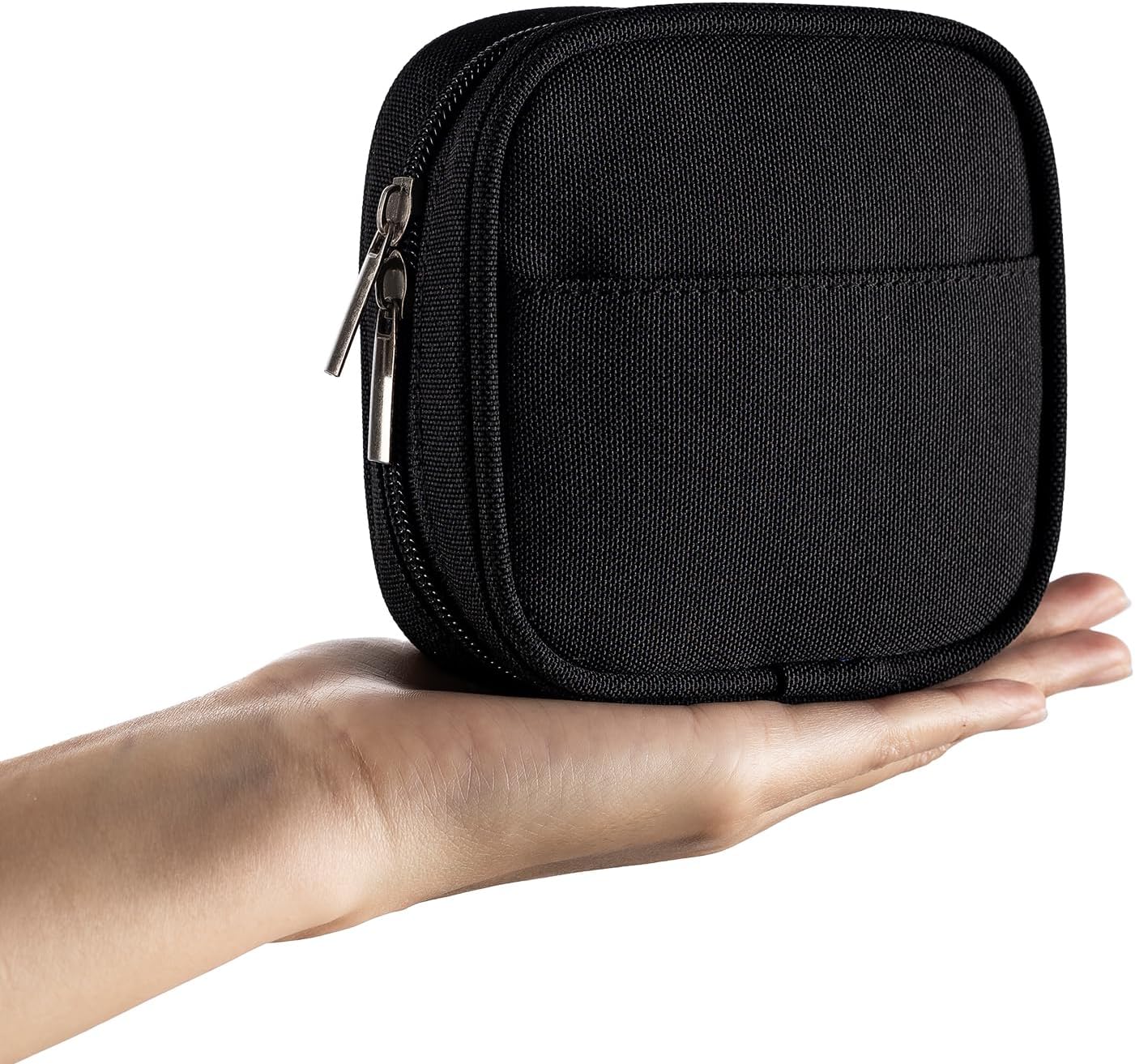 Mini Travel Carry Storage Case, Portable Charger Case Organizer, Small Pouch Compatible with MacBook Power Adapter, Tech Bag for Laptop Accessories Cables, Cords, USB Drives, Power Bank, Earphones