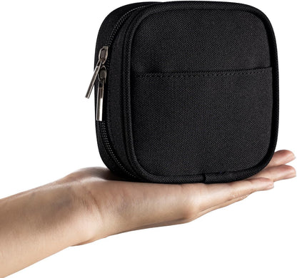 Mini Travel Carry Storage Case, Portable Charger Case Organizer, Small Pouch Compatible with MacBook Power Adapter, Tech Bag for Laptop Accessories Cables, Cords, USB Drives, Power Bank, Earphones