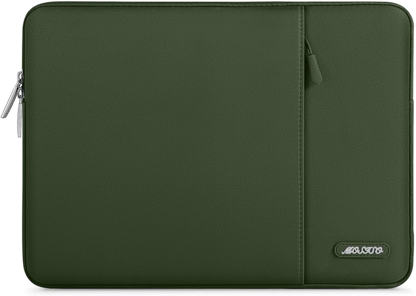 MOSISO Laptop Case 13.3 inch, 13-13.3 inch Laptop Sleeve Compatible with MacBook Air/Pro 13/Pro 14 M5 M4 M3 M2 M1, HP Dell ASUS Lenovo,Polyester Vertical Computer Sleeve Bag with Pocket, Antique Green - Colors A