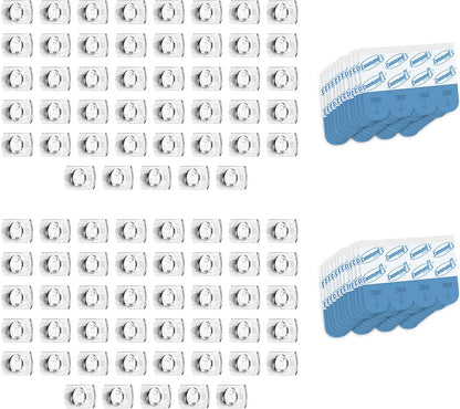 Command Clear Indoor Mini Light Clips Value Pack, 45 Clips, 54 Strips, Damage-Free String Light Hangers for Home, Room, Wall, Office, and Dorm Decor, Great for Cable Management, Holds up to 0.3 lb