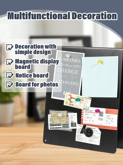 Magnetic Display Board, Metal Magnetic Board for Tabletop Desktop Home Office Decorations