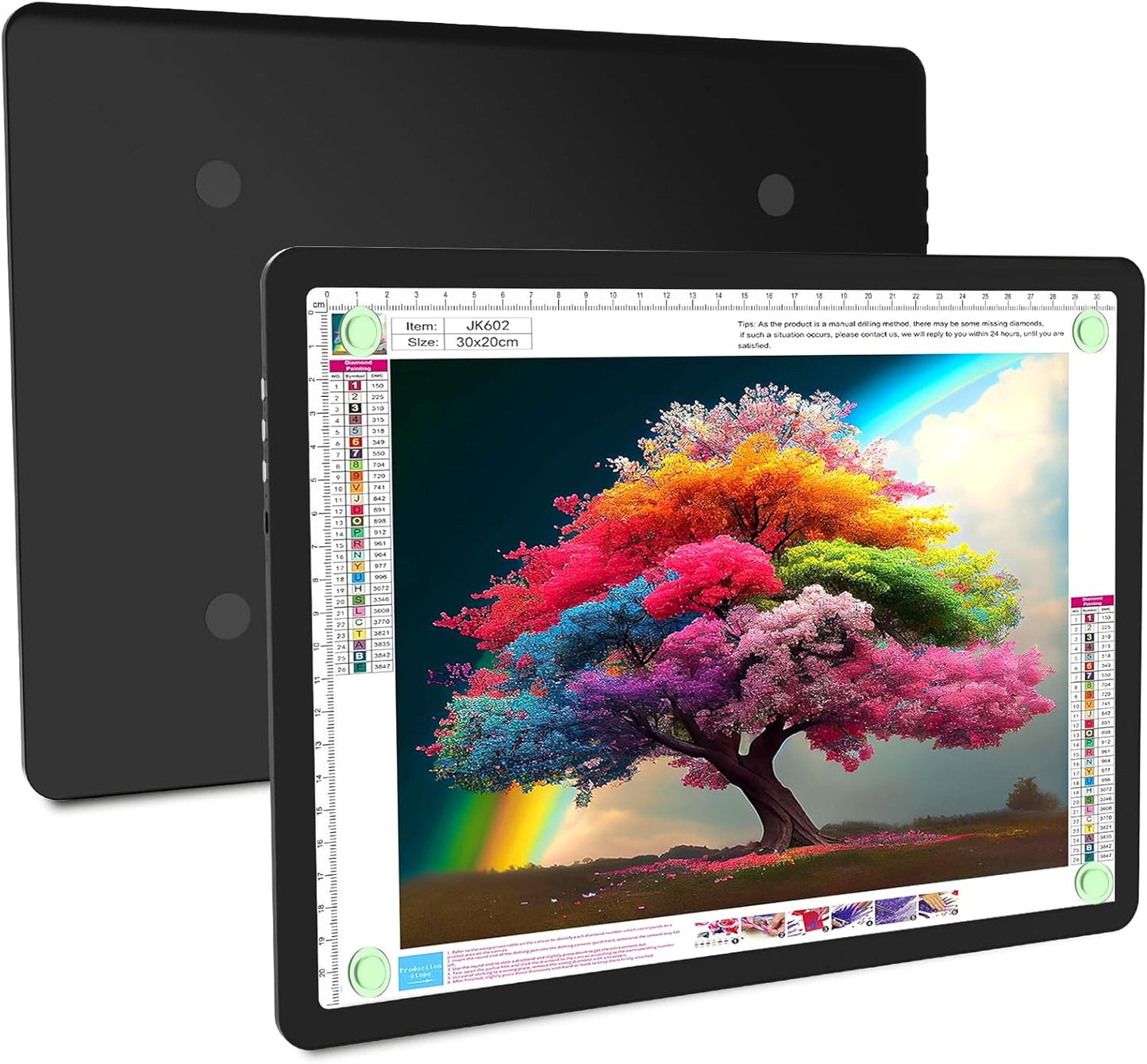 Elice Rechargeable A3 Light Pad for Diamond Painting, Magnetic LED Light Board with Physical Button, Super Bright Diamond Art Light Pad, Ultra-Thin Light Box for Tracing, Weeding Vinyl, Artists -Black