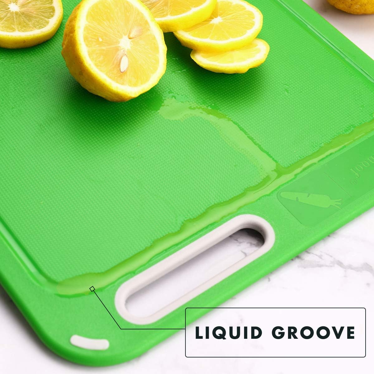 Plastic Cutting Boards Set of 4 with Holder, Color-Coded Chopping Boards for Meat Fish Vegetables & Bread, BPA-Free, Dishwasher Safe, Non-Slip Kitchen Cutting Board Set