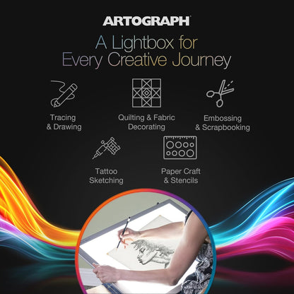 Artograph Thin LED Light Box, 17" x 12" Dimmable Drawing & Tracing Pad, LightPad 940 LX