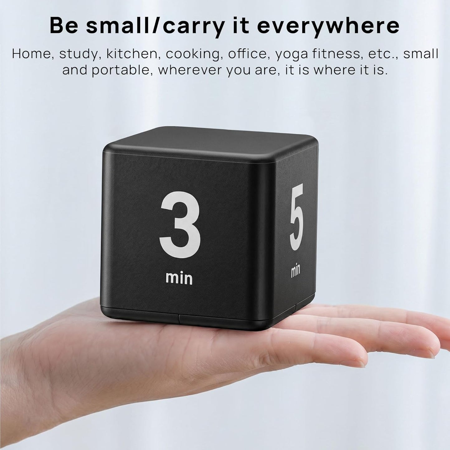 JOYIT Cube Timer 1 3 5 10 Minutes - Flip Countdown Visual Timer for Time Management, Kitchen, Workout, Study, Classroom, Office, Games