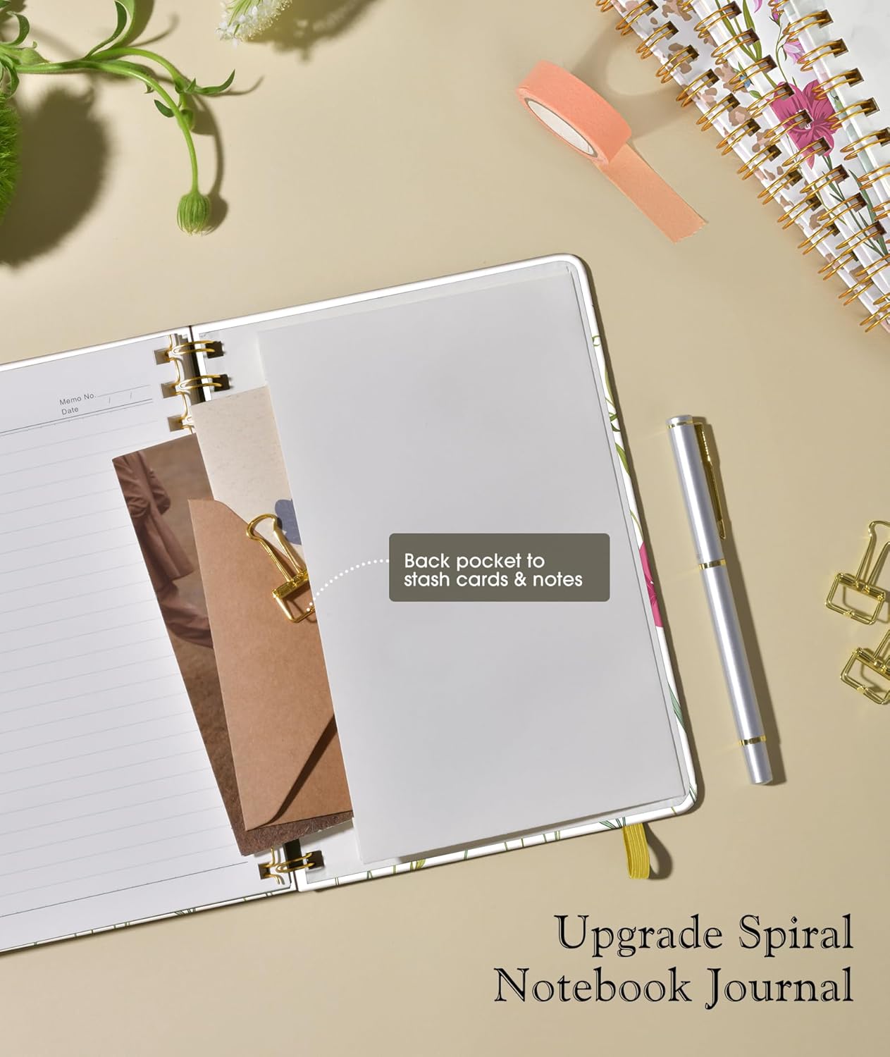 Graph Spiral Journal Notebook, A5 Hardcover Spiral Journals for Women Men, 100 GSM Graph Paper Notebooks, 150 Pages Spiral Bound Grid Notebook for Writing Note Taking Work 5.75" x 8.38" Olive Green
