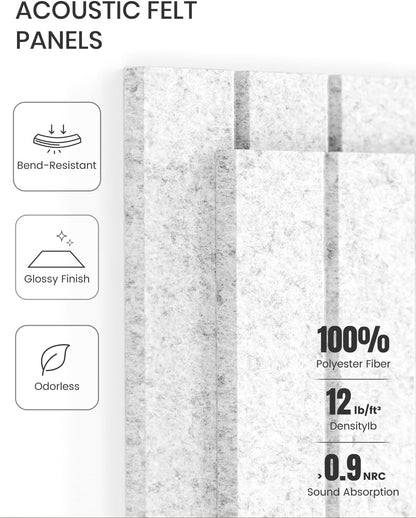 Fluxynara Large Felt Bulletin Board 48" x 36" Cork Board Alternative-12 Pack with 70 Safe Removable Adhesive Tabs, Cork Boards for Walls Cork Board for Home Office Classroom Pin Board (Oatmeal)