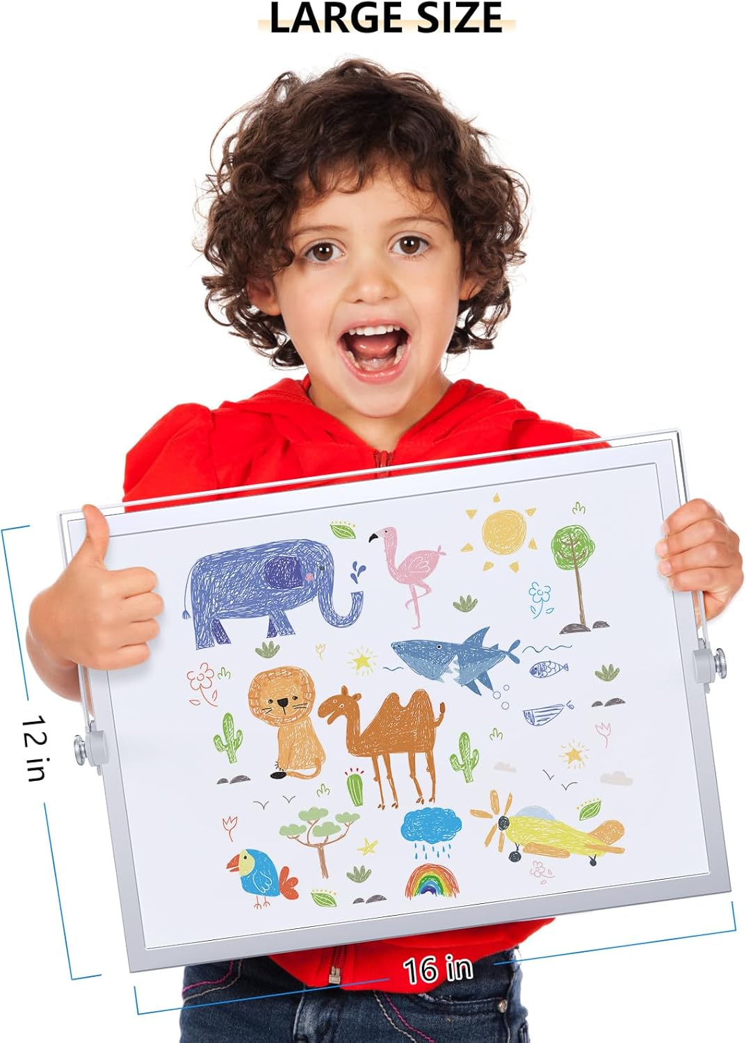 Small Dry Erase White Board, Magnetic Desktop Whiteboard with Stand, Dry Eease Board Mini Easel Double Sided on Table Top with Holder for Kids Drawing, Teacher Instruction